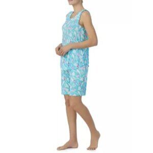 Ellen Tracy 2Pc Short & Top Pajama Set Women's Blue L NWT